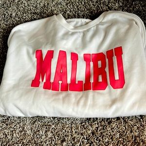 Shein teen girls crewneck white and pink